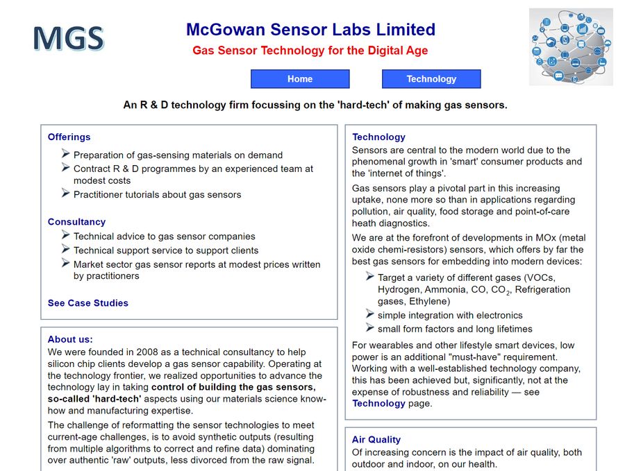 R & D for Gas Sensor Technology